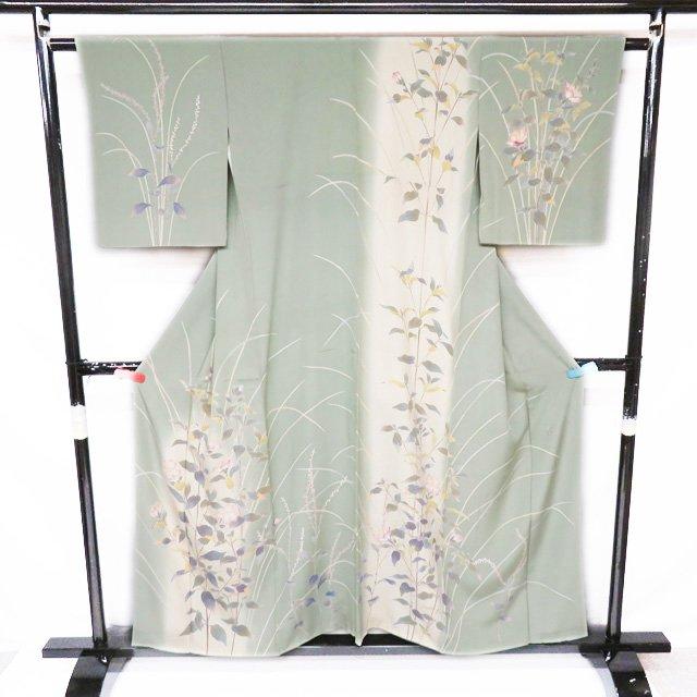 特選 訪問着 着物 中古 正絹 袷 フォーマル 本加賀友禅 竹内銀風 落款