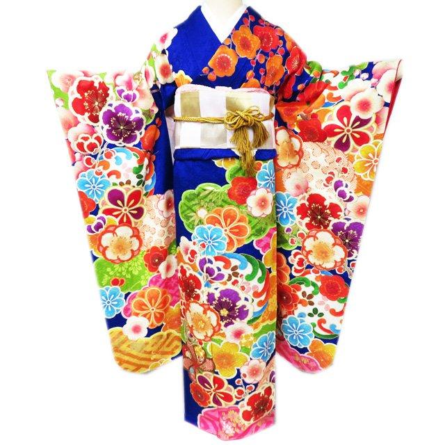 振袖 着物 中古 リサイクル 正絹 九重×中村里砂 金駒刺繍 花模様 群 