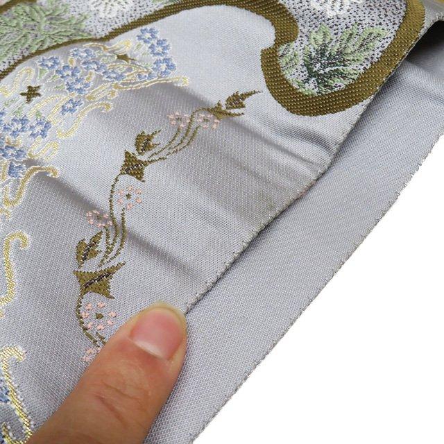 袋帯 中古 リサイクル 正絹 フォーマル 仕立て上がり 六通 花模様 薄 