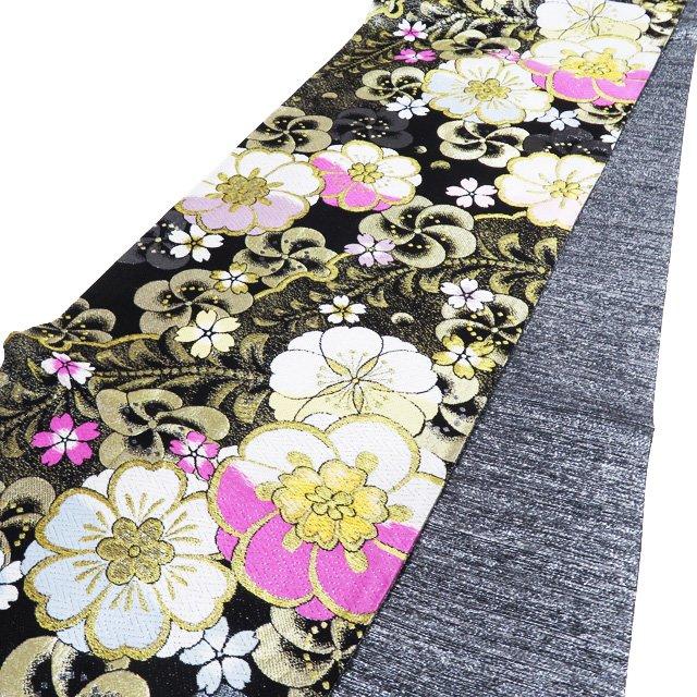 袋帯 振袖用 中古 リサイクル 正絹 フォーマル 仕立て上がり 六通 花  