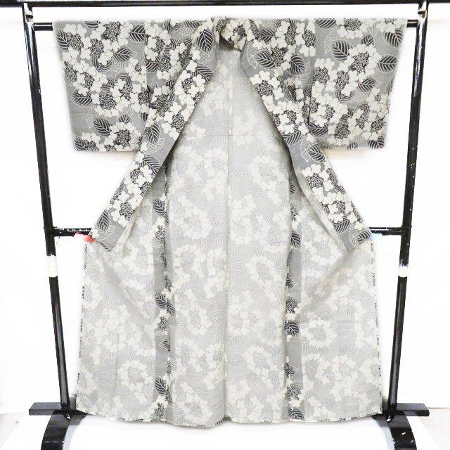 紬 着物 中古 正絹 単衣 カジュアル 身丈160.5cm M A985-5