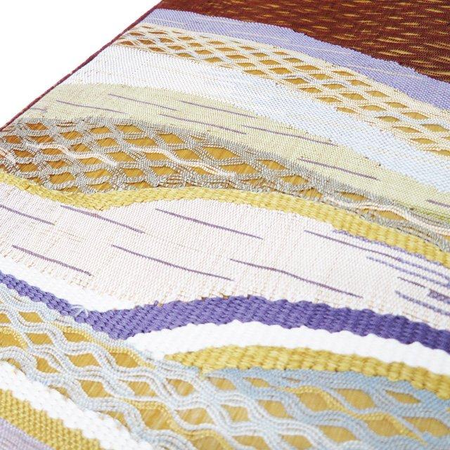 夏物 袋帯 中古 リサイクル 正絹 カジュアル 仕立て上がり お太鼓柄 波