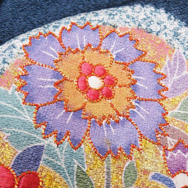 特選 訪問着 着物 中古 袷 フォーマル 京友禅 松井佚鴦 金駒刺繍 花模様 御召茶色 多色 金 身丈158.5cm 裄64.5cm M きもの北條 A989-3 特選 訪問着 着物 中古 袷 フォーマル 京友禅 松井佚鴦 金駒刺繍 花