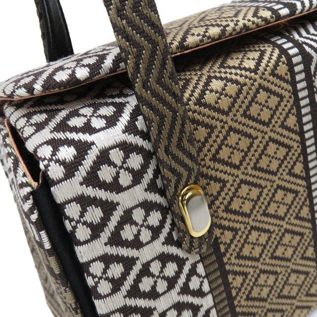 バッグ 草履 2点セット 和装小物 新古品 キンワシ印 23cm 茶系色 