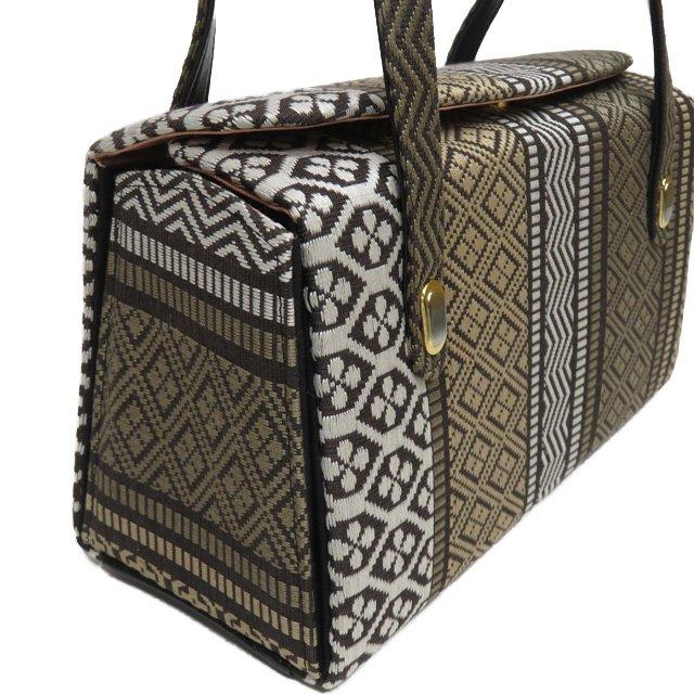 バッグ 草履 2点セット 和装小物 新古品 キンワシ印 23cm 茶系色 