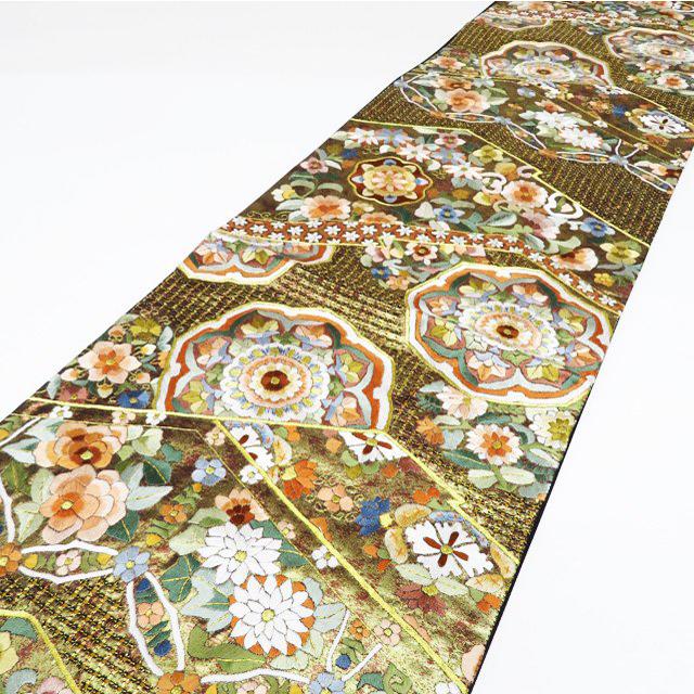 袋帯 中古 リサイクル 汕頭刺繍 スワトウ 蘇州刺繍 中国三大刺繍 花