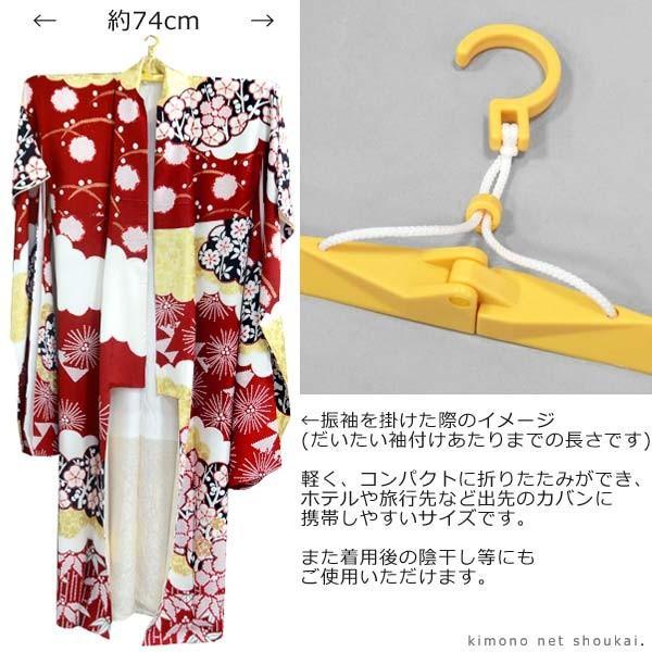【昭和レトロ 商品】折りたたみ衣桁 古民具 欅 衣紋掛け ハンガー 着物　送料込 着物ハンガー 折りたたみ式 74cm きものハンガー あづま姿 和装