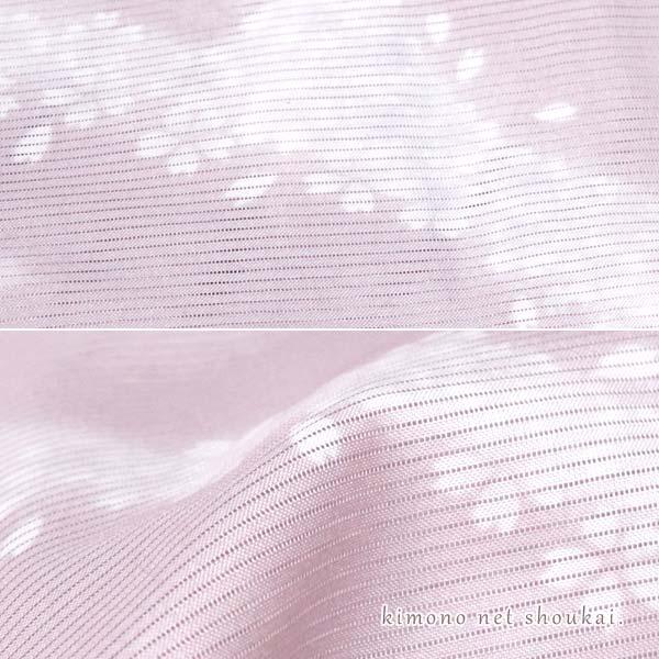 夏着物 絽 灰桜 スモ クピンク 桜吹雪 夏きもの 洗える ポリエステル 小紋 単品 レディース A Ro018 きものネット商会 通販 Yahoo ショッピング