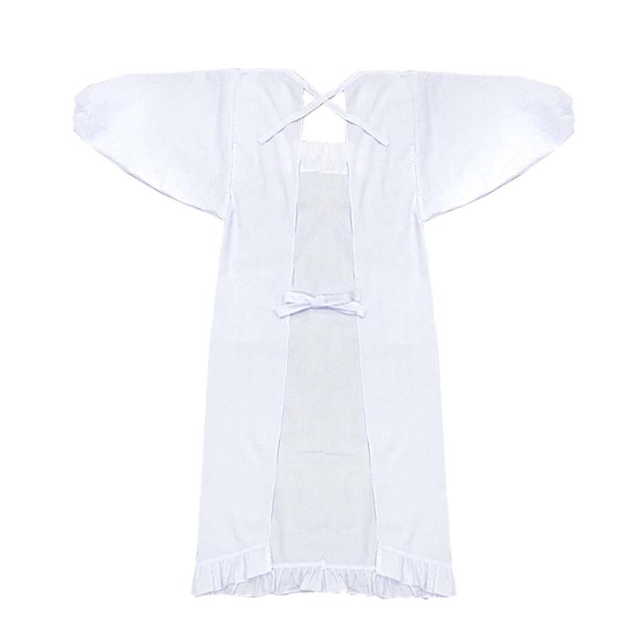 割烹着 白 110cm ロング丈 おしゃれ シンプル 和装用 着物用 エプロン かっぽうぎ かわいい 無地 水屋 炊事 母の日 Apron 04 1cm きものネット商会 通販 Yahoo ショッピング