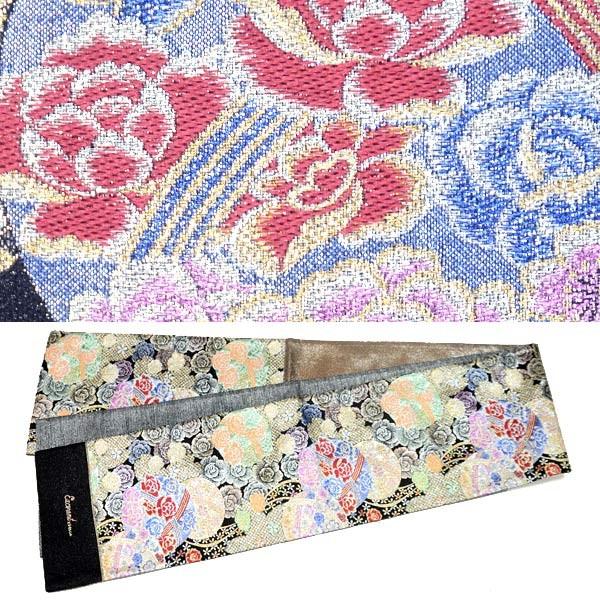 袋帯 振袖用（お仕立て代込/ シルバー 絢爛薔薇尽くし 13627）六通柄