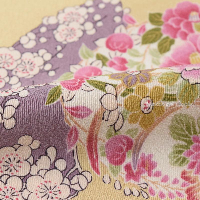 振袖用 花模様 リサイクル 着物 成人式 結婚式 結納 パーティー 振袖 ...