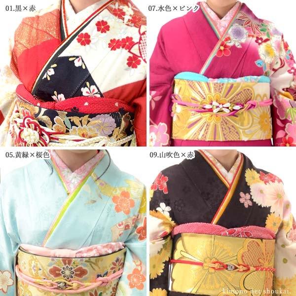 振袖用 重ね衿)三重 かさね衿 正絹 金襴4way 13903 伊達衿 和装 振袖用 重ね衿)三重 かさね衿 正絹 金襴4way 13903 伊達衿 和装