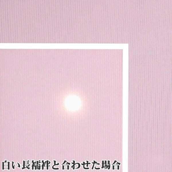 反物 正絹　京友禅　夏着物　縦絽　薄桃色地白ぼかし  爆買の画像