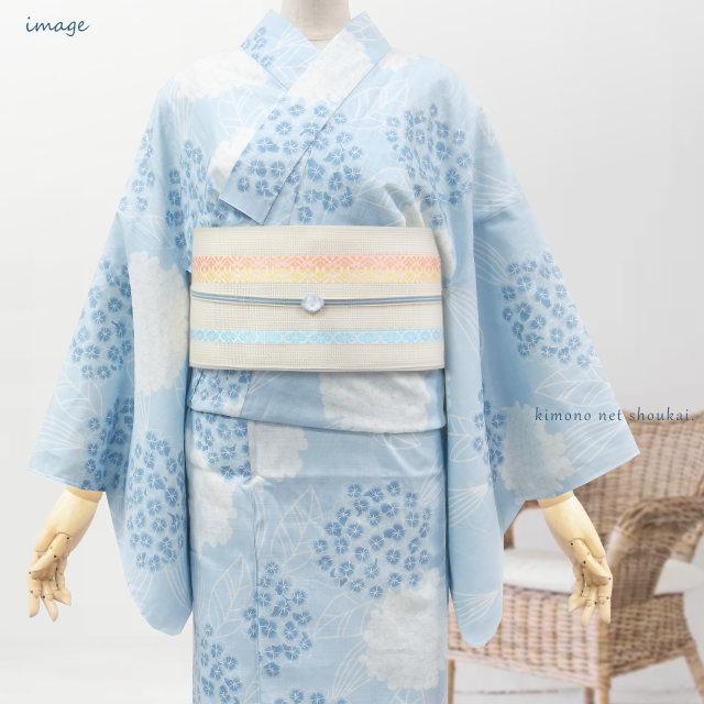 博多 半幅帯 夏 紗 正絹 本場筑前 博多織 15547 金証紙 日本製 単衣 四