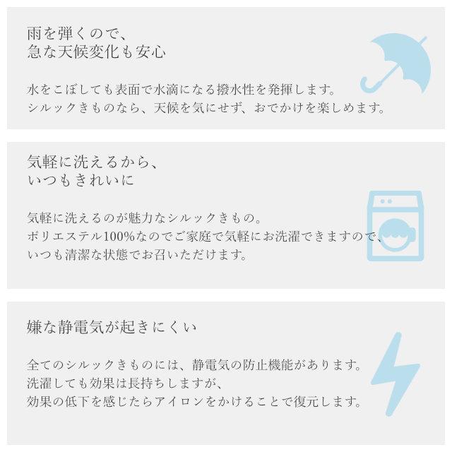 TORAY（東レ） 【送料無料】東レシルック 洗える着物 小紋 反物 生成り