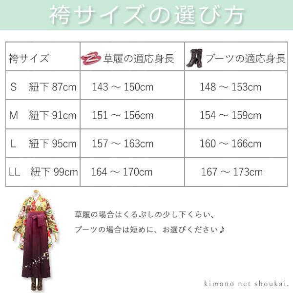 洗える 女性用 袴【桜の刺繍入り ぼかし女袴 10647】卒業式 謝恩会 レディース袴 シンプル パーティー はかま 行灯袴｜kimono-japan｜08