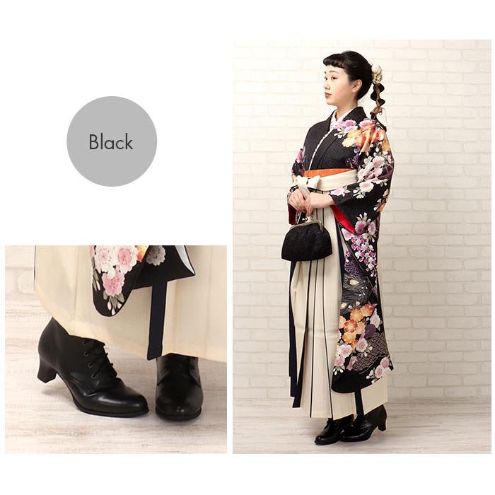 Kisste（キステ） ブーツ 袴 黒 茶 編み上げ レースアップ 22.5 23