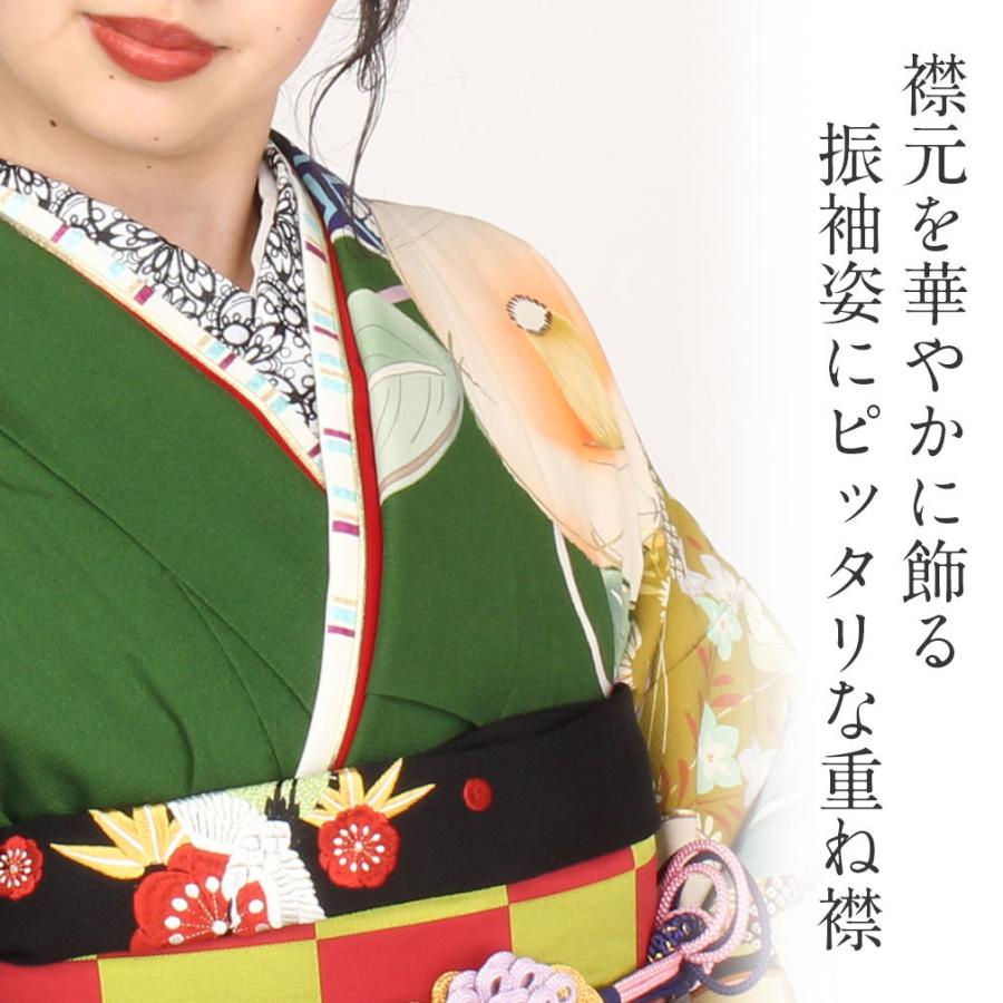 重ね襟 重ね衿 着物 伊達襟 伊達衿 ベロア 黒 紺 深緑(振袖の 重ね襟 重ね衿 着物 伊達襟 伊達衿 ベロア 黒 紺 深緑(振袖の