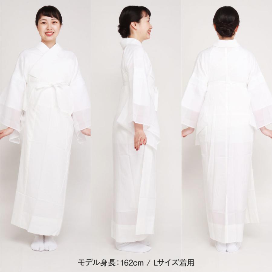 長襦袢 洗える 衿秀 き楽っく きらっく 肌襦袢 うそつき長襦袢 夏用 絽 白 S M L | Kisste | 15