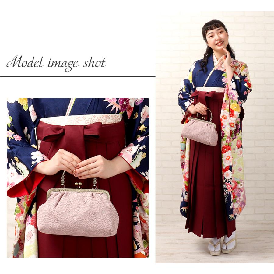 ≪半期決算！MAX10％OFF≫ バッグ 袴 振袖 着物 成人式 和装 ピンク 茶 黒｜kimono-kisste｜13