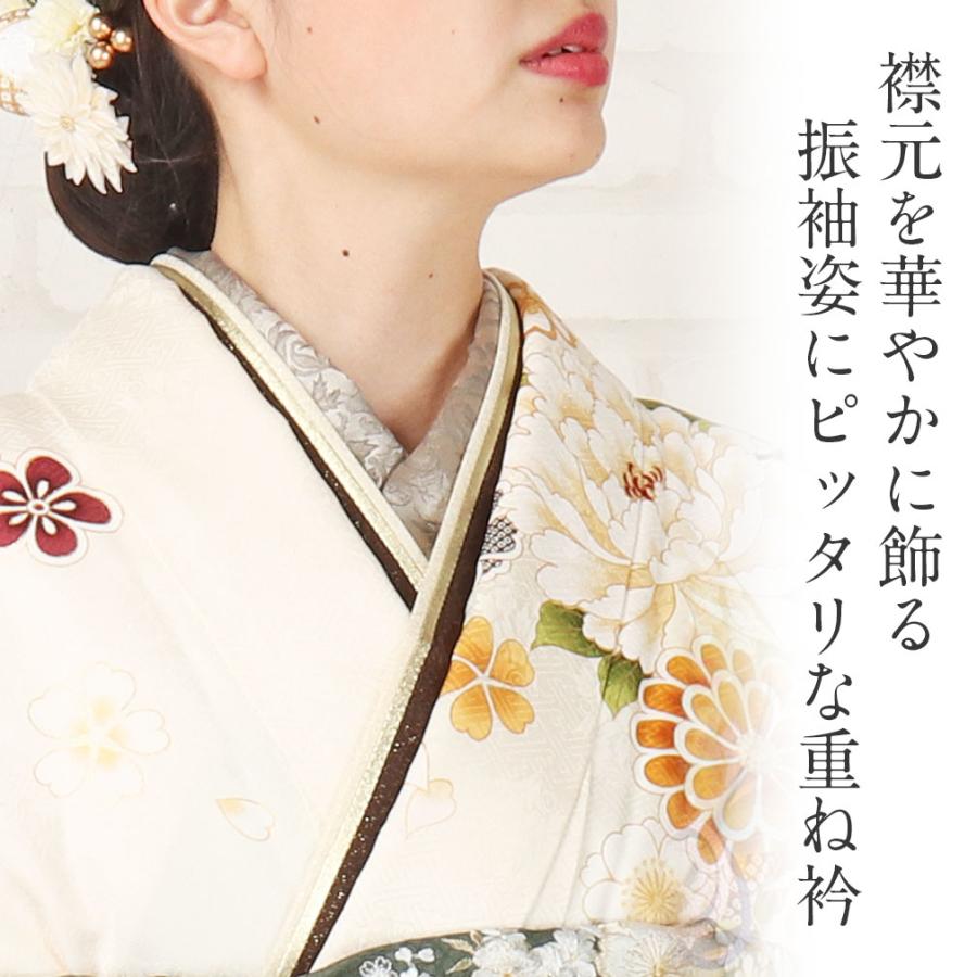 ≪半期決算！MAX10％OFF≫ 重ね襟 重ね衿 着物 伊達襟 伊達衿 紫 カラシ 緑｜kimono-kisste｜11