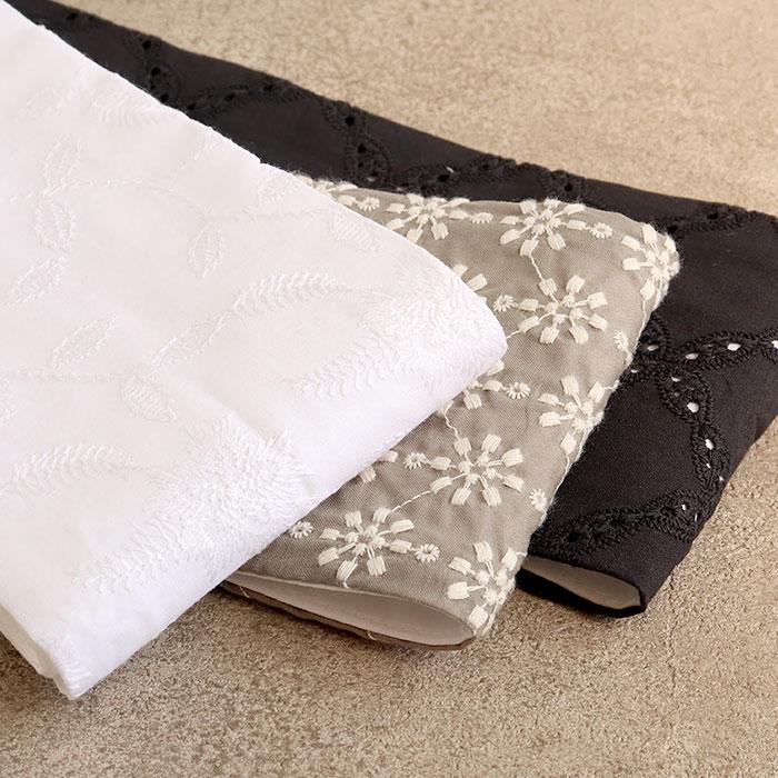 き楽っく 専用 替え衿 グレー 黄 ピンク 黒 白 唐花 ボタニカル 花刺繍 レース 春 夏 秋 冬 kissteオリジナル 衿秀 日本製 メール便対応可 | Kisste | 11