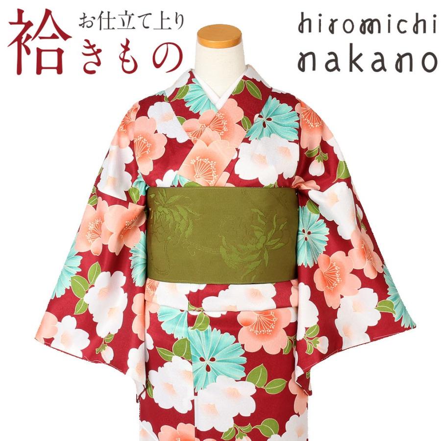 Kisste（キステ） 着物 小紋 袷 エンジ 桜菊絢爛 M Lサイズ ナ SALE
