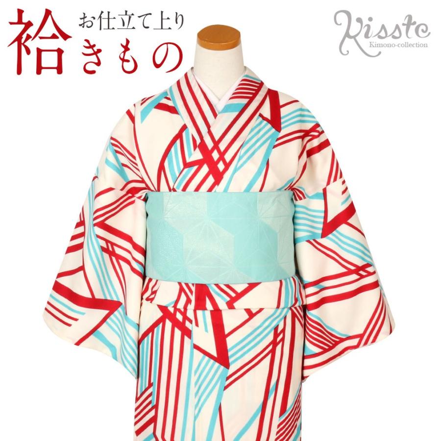 着物 小紋 袷 白 幾何学 M L フリーサイズ レディース 女性 洗える お仕立上がり 5 7 こだわりきもの専門店kisste 通販 Yahoo ショッピング