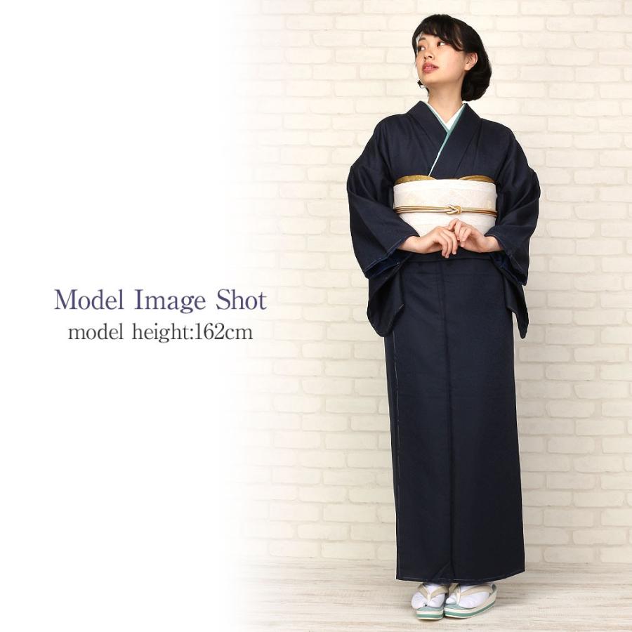 Kisste 着物 色無地 袷 ピンク 紫 薄緑 水色 鉄紺 M L