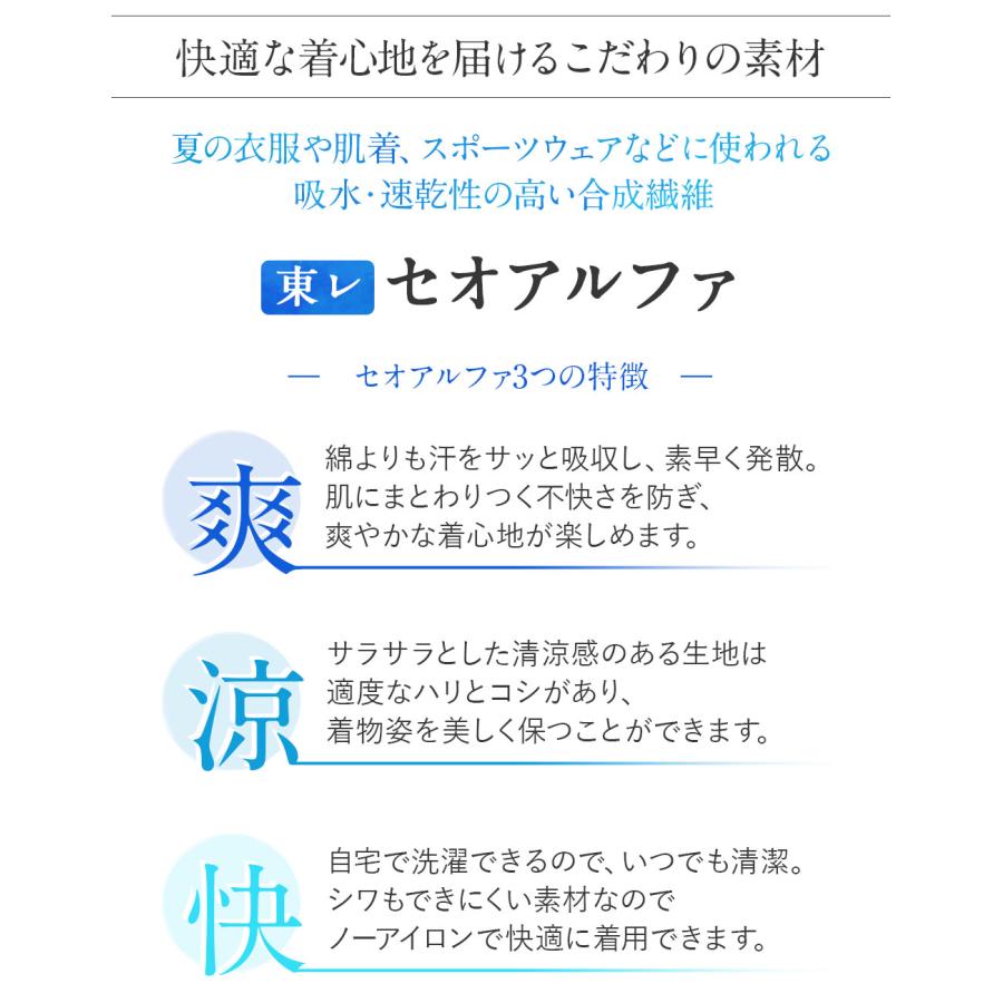 着物 洗える 単衣 セオアルファ 夏着物 裄丈66 裄丈68 薄物 セオα 日本製 M L セオα グレー 鹿の子 広衿仕立て 単品 日本製_3