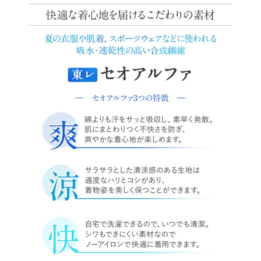 着物 洗える 単衣 セオアルファ 夏着物 裄丈66 裄丈68 薄物 セオα 日本製 M L 白 青 ペイズリー 唐草 広衿仕立て_3