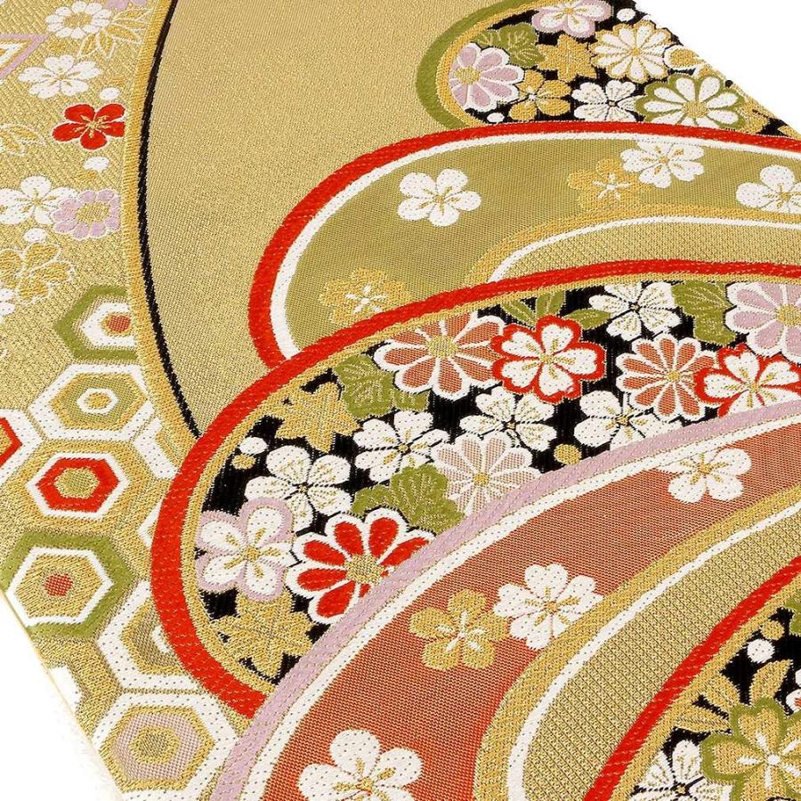 日本製 専用 V1270 高級 正絹 六通 袋帯 華文 花文 moveisschoffen.com.br