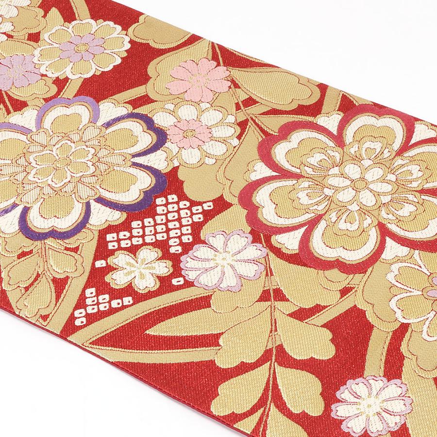 Kisste（キステ） 振袖 帯 振袖帯 振袖の帯 振袖用袋帯 袋帯 振袖用 赤