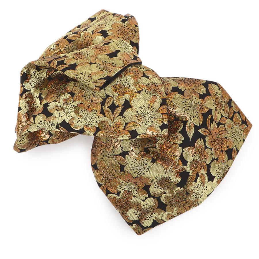 Kisste 袋帯 振袖用 帯 成人式 黒 金 桜 西陣織 佐々木染織物