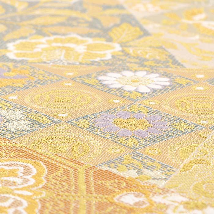 Kisste 袋帯 礼装 金 裂取り 唐花 蜀江 織華佐竹 西陣織 仕立て上がり  