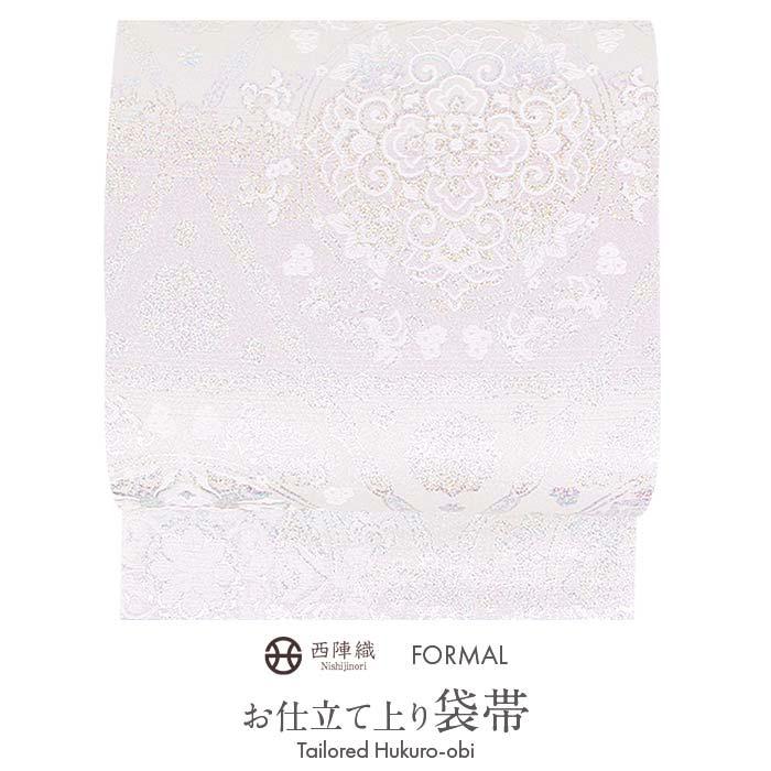 Kisste 袋帯 帯 フォーマル 留袖 訪問着 シルバー ピンク 華丸紋 