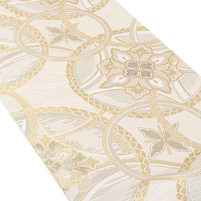 508y18〇辻が花文様 袋帯 金糸 七宝 グレー系〇美品 成人式 結婚式 振袖 508y18〇辻が花文様 袋帯 金糸 七宝 グレー系〇美品 成人式 結婚