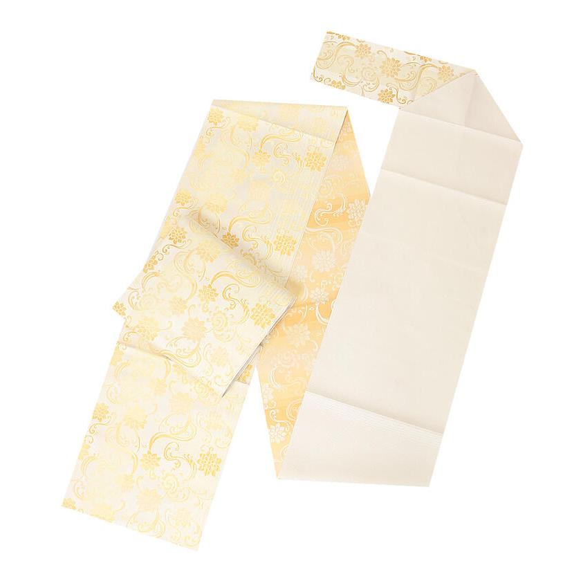 Kisste（キステ） 名古屋帯 博多帯 博多織 帯 紋八寸 アイボリー 正絹