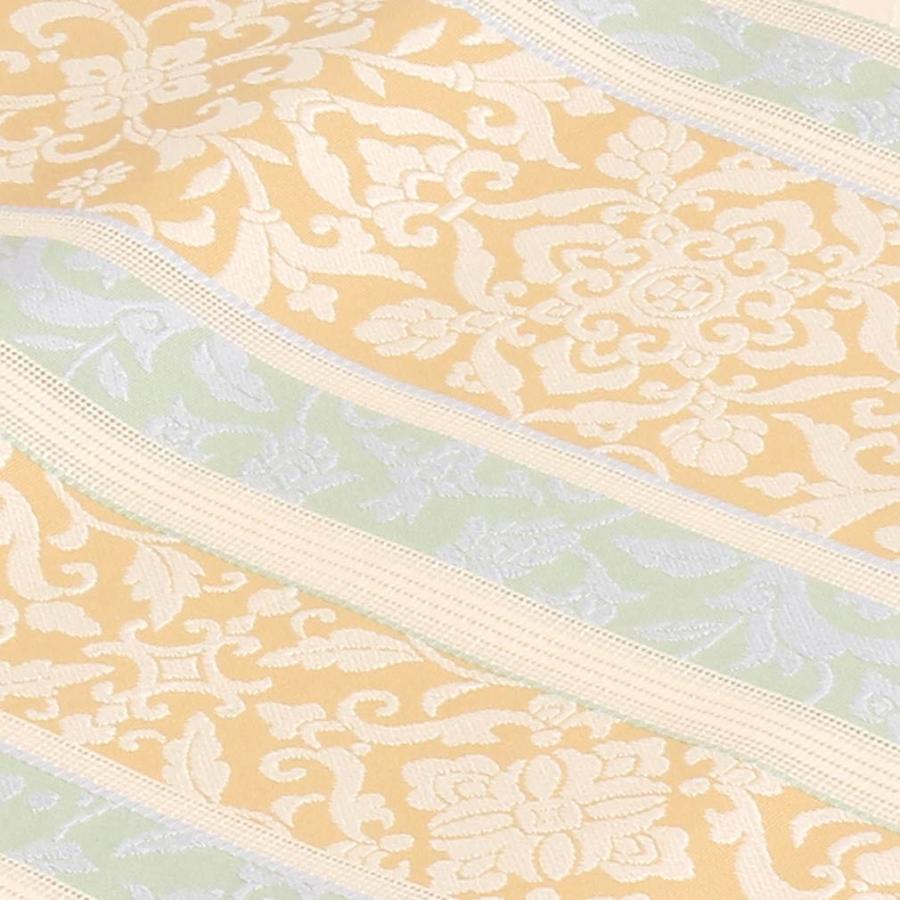 博多帯 名古屋帯 正絹 博多名古屋帯 新品 九寸名古屋帯 ベージュ 緑 色無地 小紋 紬