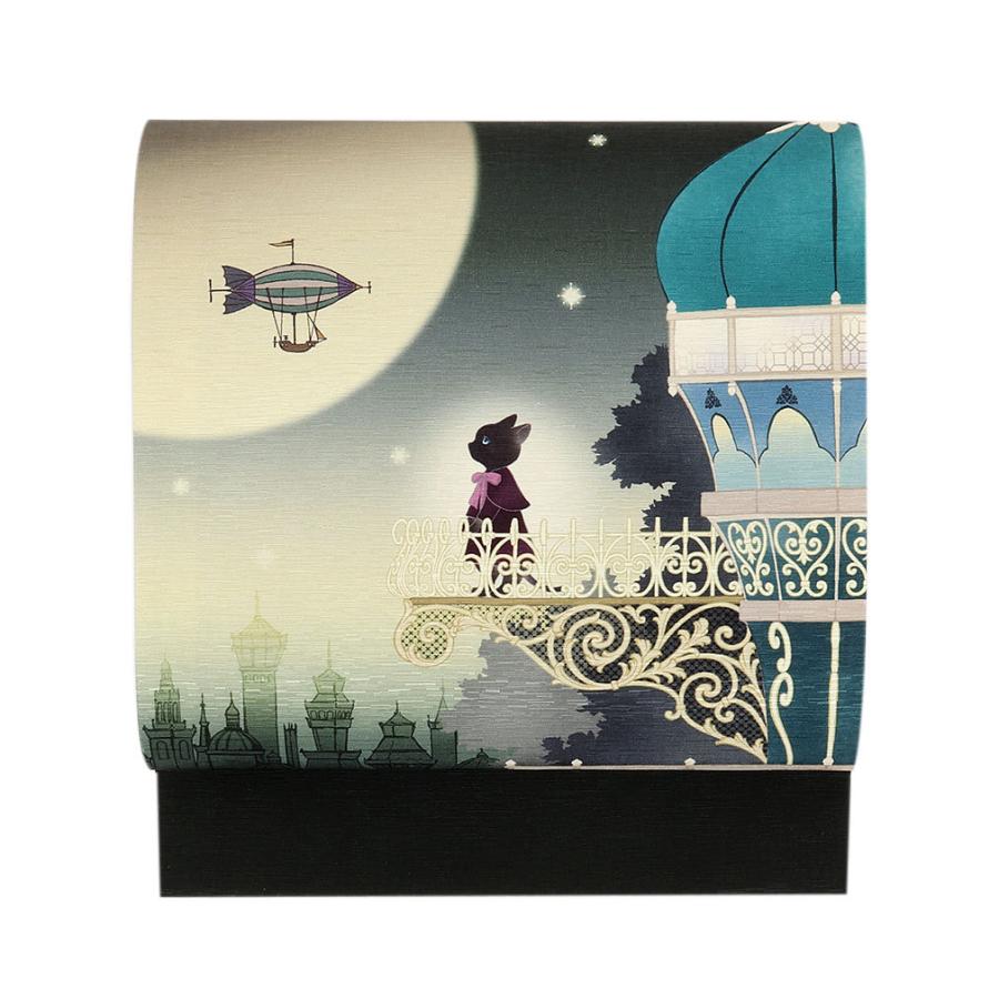 Kisste（キステ） 京袋帯 正絹 帯 WAKKA モスグリーン 天空の城 色無地