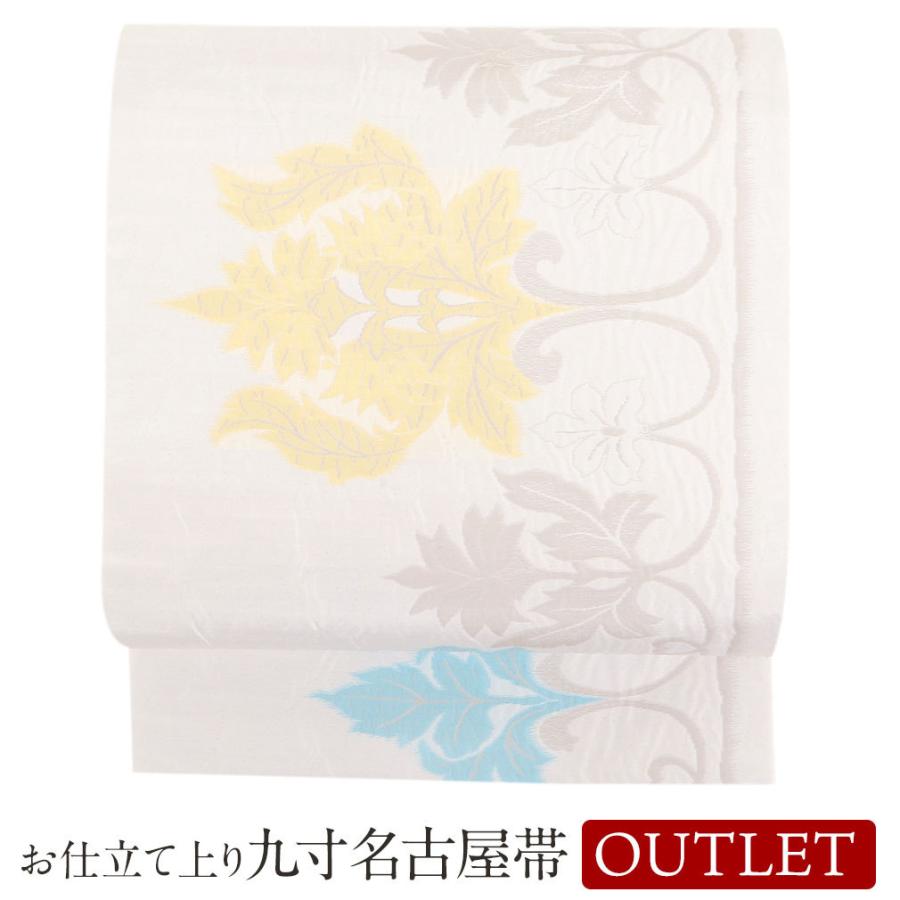 名古屋帯 正絹 新品 九寸名古屋帯 アウトレット 白 蔦花 西陣織 木原織物 小紋 紬 未使用 6 5 こだわりきもの専門店kisste 通販 Yahoo ショッピング