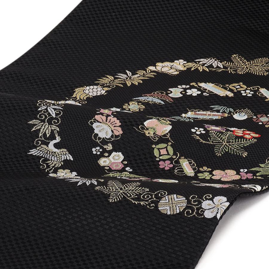 Kisste 名古屋帯 正絹 新品 九寸名古屋帯 黒 西陣織 辻梅機業店 Kisste 名古屋帯 正絹 新品 九寸名古屋帯 黒 西陣織 辻梅機業店