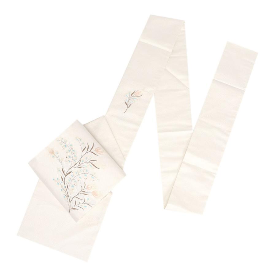 Kisste（キステ） 名古屋帯 正絹 新品 九寸名古屋帯 白 西陣織 辻梅機