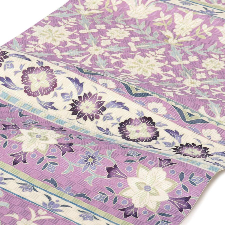 fleur京袋帯　京袋帯　うれしづくし Kisste 京袋帯 正絹 帯 紫 華紋 日本製 うれしづくし 色無地