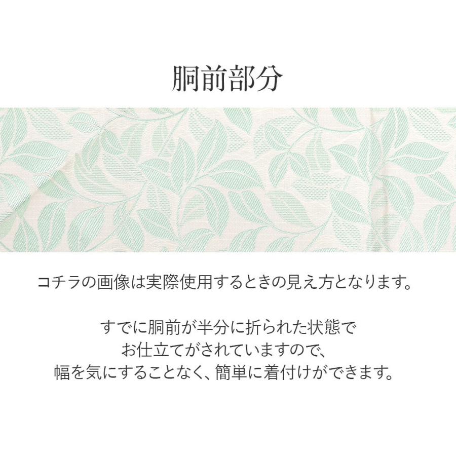 名古屋帯 正絹 新品 九寸名古屋帯 グレー 唐草 西陣織 弥栄織物 6通柄 色無地 小紋｜kimono-kisste｜05