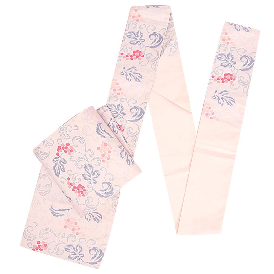 ◆美品◆名古屋帯 紬 ピンク 透かし織 菱 花柄 正絹 単衣 小紋 2d534c2c4a065c872a5ce4bfea887f