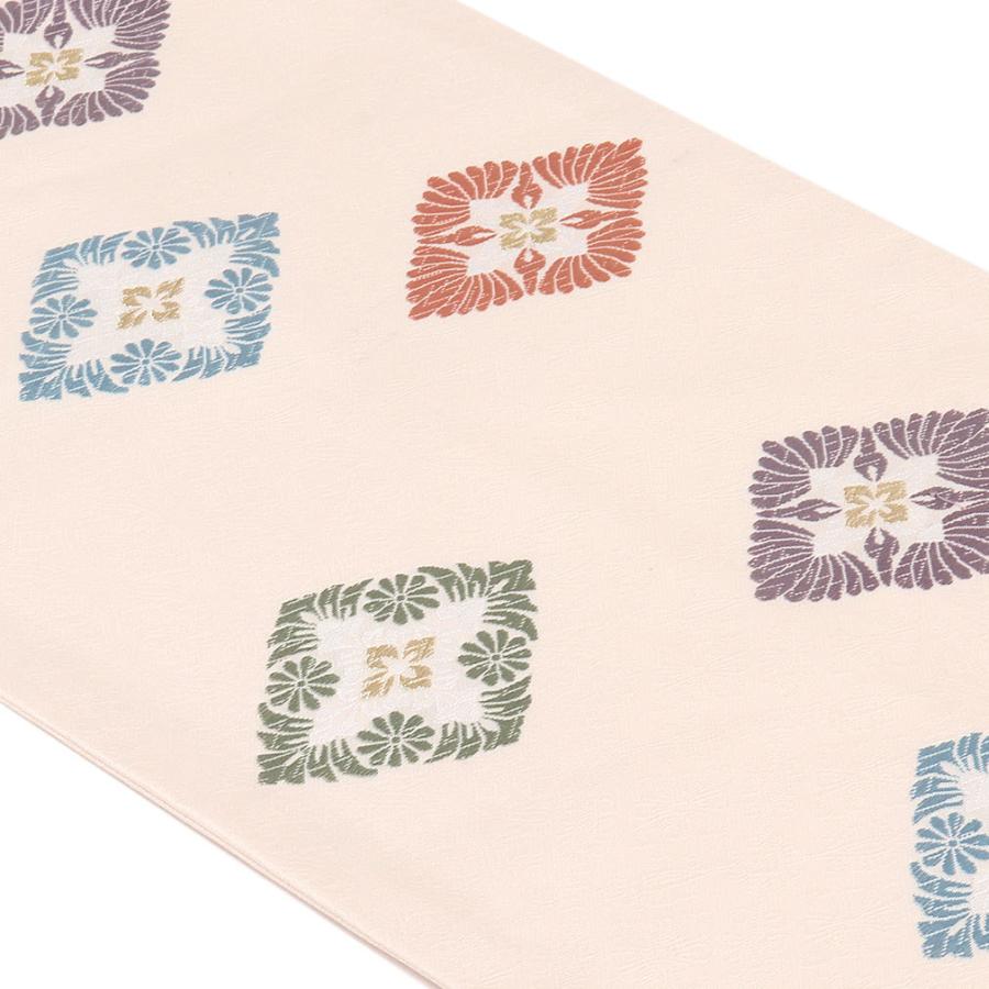 名古屋帯 正絹 新品 九寸名古屋帯 アウトレット ピンク 西陣織 色無地