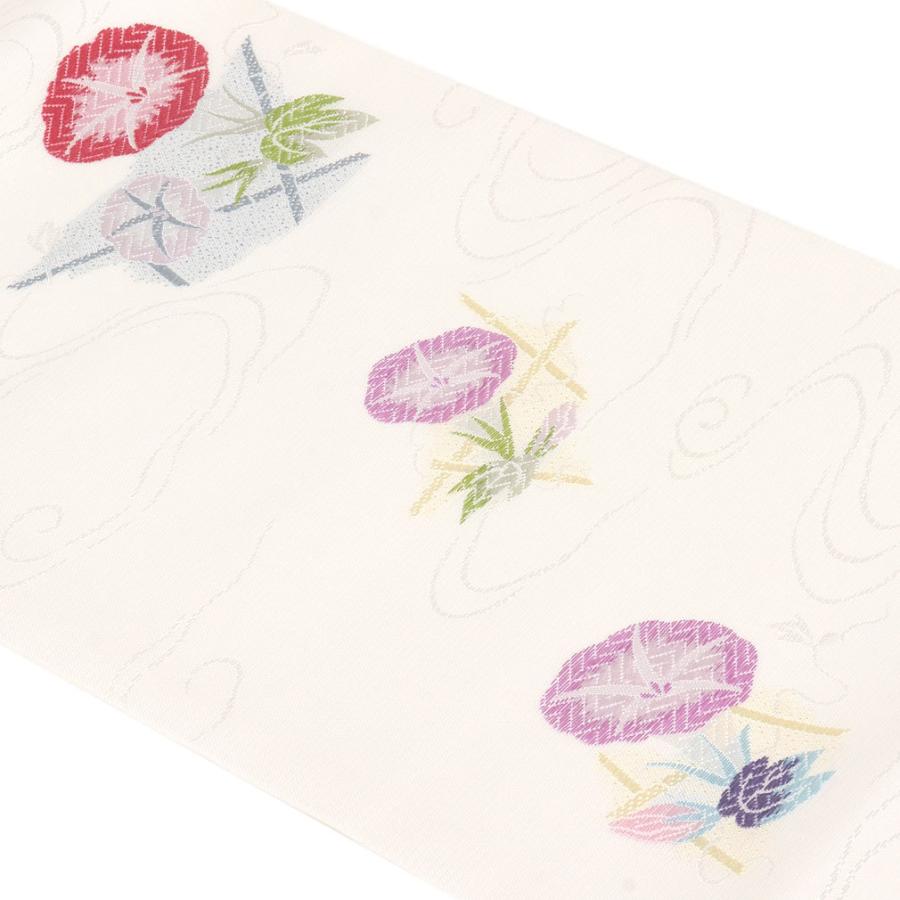 Kisste（キステ） 夏帯 名古屋帯 夏 夏名古屋帯 正絹 新品 九寸 白