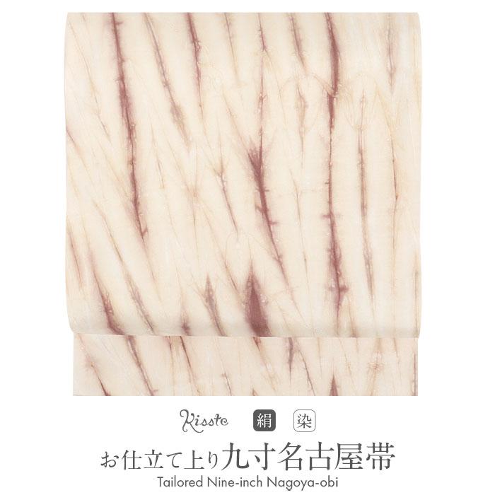 名古屋帯 ベージュ 赤茶 絞り 型染 染大島 酒井 SALE 爆買の画像