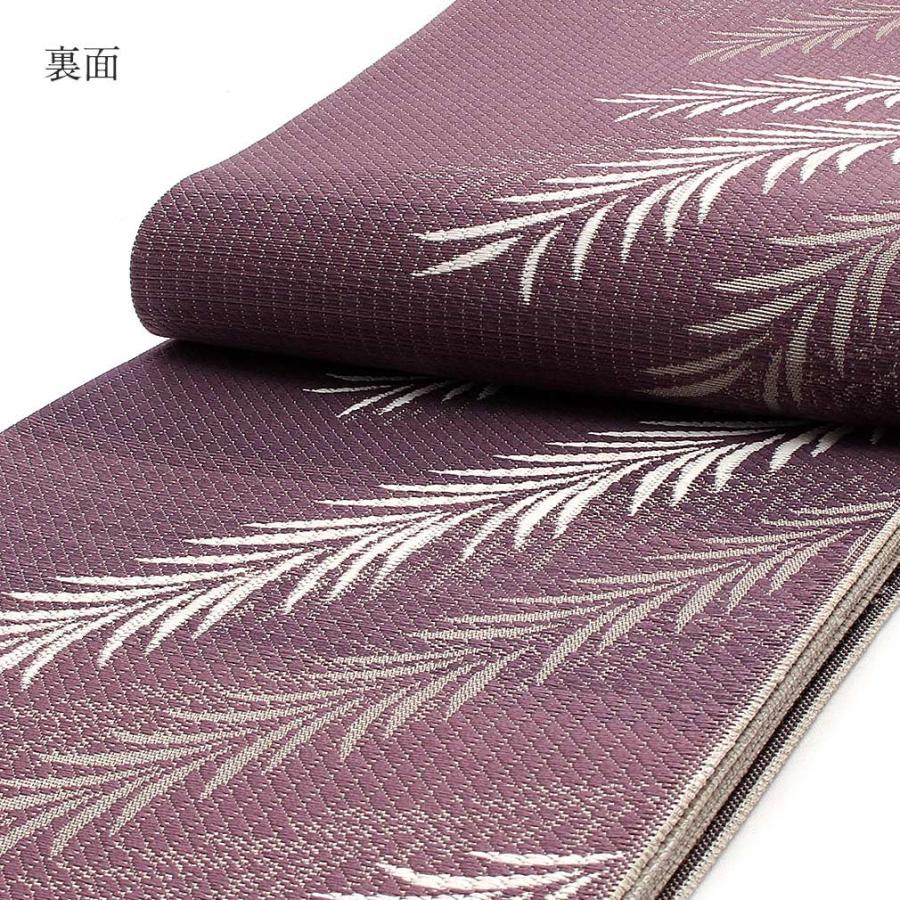 Kisste 半幅帯 正絹 博多半幅帯 博多織 博多帯 リバーシブル 紫